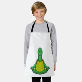 Turtle at Yoga Meditation エプロン (着用した状態)