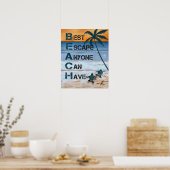 Turtle B.E.A.C.Hインスピレーション&やる気を起こさせる ポスター (キッチン)