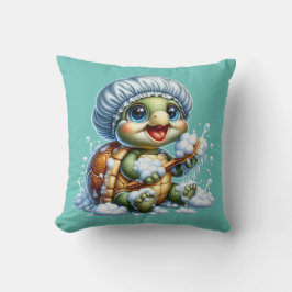 "Turtle Bath Time Fun" クッション