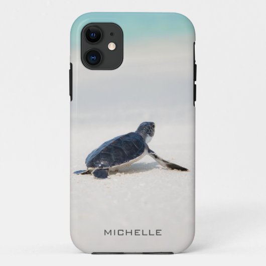 Turtle Beach Journey 名前入り | 自然 Case-Mate iPhoneケース (裏面)