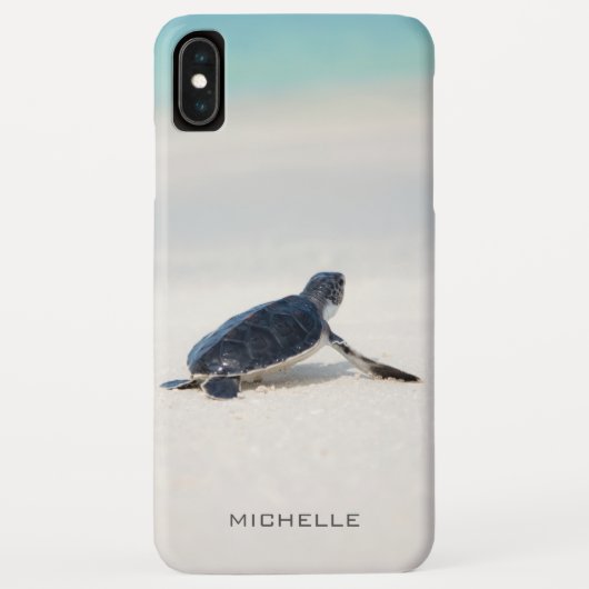Turtle Beach Journey 名前入り | 自然 Case-Mate iPhoneケース (裏面)