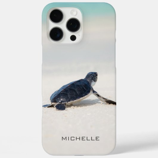 Turtle Beach Journey 名前入り | 自然 Case-Mate iPhoneケース (裏面)