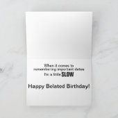 Turtle - Belated Birthday カード (内部)