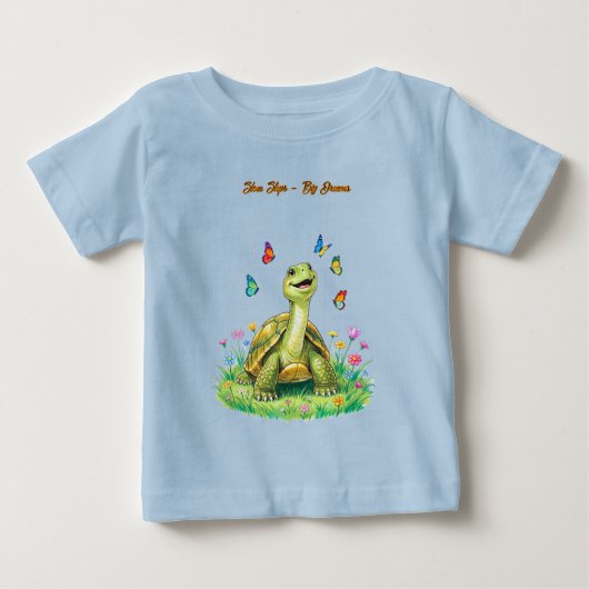 Turtle Butterfly Toddler T-shirt ベビーTシャツ (正面)
