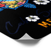 Turtle Cabo San Lucas Mexico Vacation Summer Men W ポスター (角)