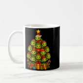Turtle Christmas Tree Funny Turtle Xmas  コーヒーマグカップ (左)