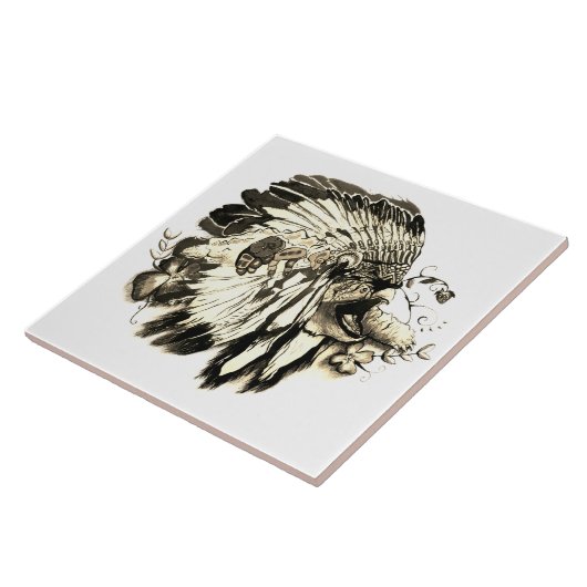 Turtle Clan – Native American Fine Art タイル (側面)