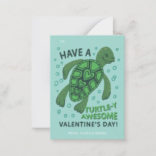 Turtle Classroom ValentineのExchangeノートカード ノートカード