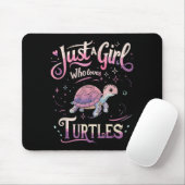 Turtle Cute Girl Men Women S マウスパッド (マウス)