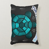  Turtle Cute Pun Funny Animal Gift アクセントクッション (正面(垂直))