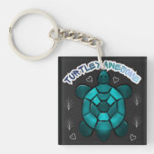  Turtle Cute Pun Funny Animal Gift キーホルダー (正面)