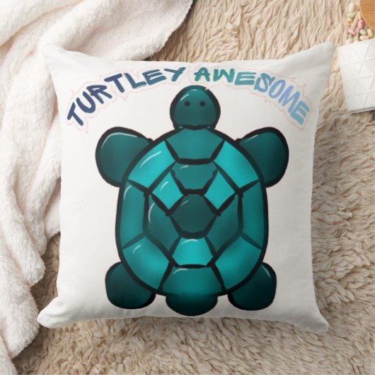  Turtle Cute Pun Funny Animal Gift クッション (ブランケット)