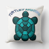  Turtle Cute Pun Funny Animal Gift クッション (正面)