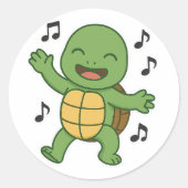 Turtle dancing  ラウンドシール (正面)
