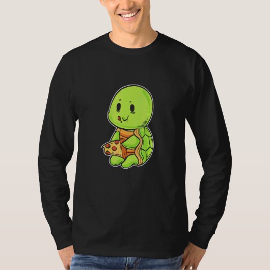 Turtle Eats Pizza Foodie Tシャツ (正面)