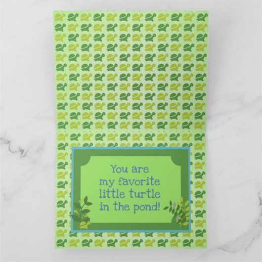 Turtle Editable Birthday カード (内部)