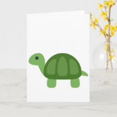 Turtle Emoji カード (黄色い花)