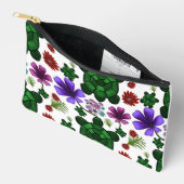 Turtle floral pattern  アクセサリーポーチ (見開き)