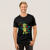 Turtle going at his own pace トライブレンドTシャツ (正面全面)