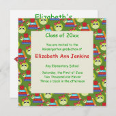 Turtle Graduation Announcement緑の女性 招待状 (正面/裏面)