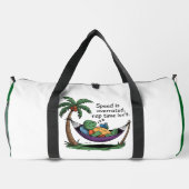 Turtle Hammock Nap Time Overrated ダッフルバッグ (裏面)