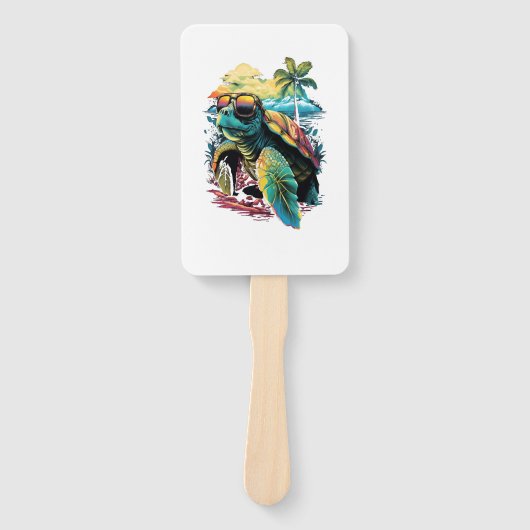 Turtle Hawaiian Sea Turtles Hawaii Beach Palm ハンドファン (正面)