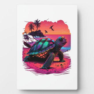 Turtle Hawaiian Sea Turtles Hawaii Beach Sunset フォトプラーク