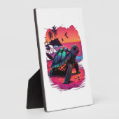 Turtle Hawaiian Sea Turtles Hawaii Beach Sunset フォトプラーク (側面)