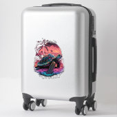 Turtle Hawaiian Sea Turtles Hawaii Beach Sunset Co シール (スーツケース)