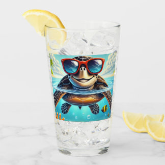 Turtle High Dive Artwork Perfect for Turtle Lovers タンブラーグラス