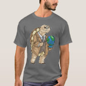 Turtle History Teacher Globe Tシャツ (正面)