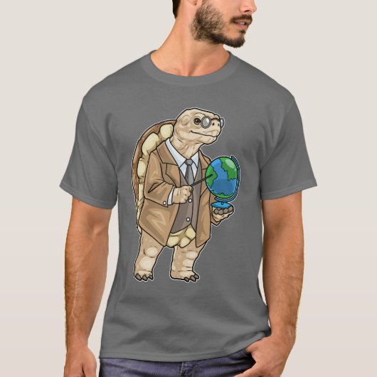 Turtle History Teacher Globe Tシャツ (正面)