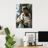 Turtle in Bathrobe Art Print, Humorous Animal ポスター (ホームオフィス)