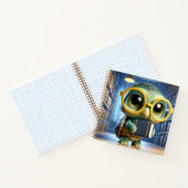 Turtle in Glasses in Library, by Natasha Us   ノートブック (内部)