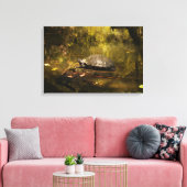 Turtle in Natural Environment - Canvas Print キャンバスプリント (インサイチュ (リビング))