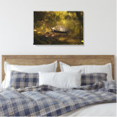 Turtle in Natural Environment - Canvas Print キャンバスプリント (インサイチュ (寝室))