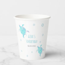 Turtle Kids Under The Sea Watercolor Pastel Party