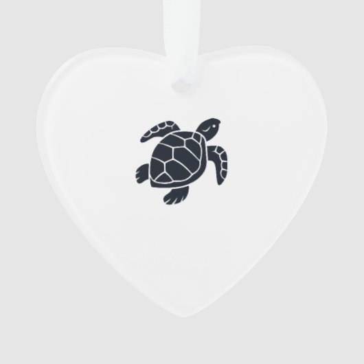 Turtle Logo Emblem Red-Eared Slider Tortoise Copy オーナメント (正面)