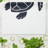 Turtle Logo Emblem Red-Eared Slider Tortoise Copy キッチンタオル (折り畳み)
