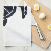 Turtle Logo Emblem Red-Eared Slider Tortoise Copy キッチンタオル (四つ折り)