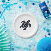 Turtle Logo Emblem Red-Eared Slider Tortoise Copy ペーパープレート (パーティー)