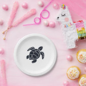 Turtle Logo Emblem Red-Eared Slider Tortoise Copy ペーパープレート (パーティー)