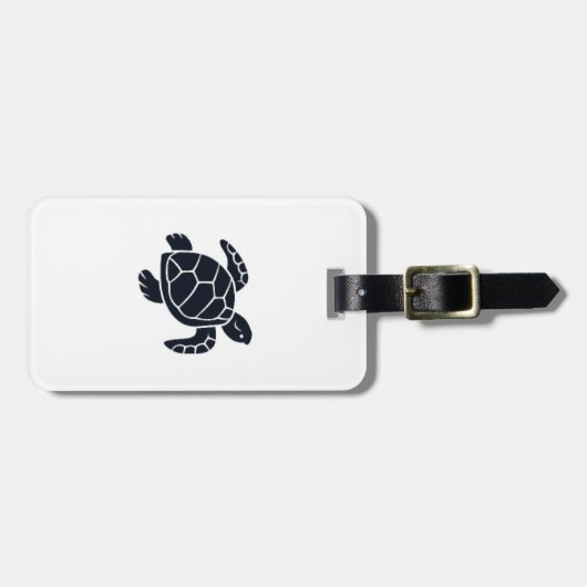 Turtle Logo Emblem Red-Eared Slider Tortoise Copy ラゲッジタグ (正面横)