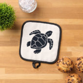 Turtle Logo Emblem Red-Eared Slider Tortoise Copy 鍋敷き (トップダウン)