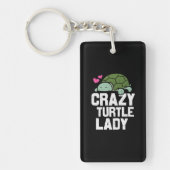 Turtle Lover | Crazy Turtle Lady キーホルダー (正面)