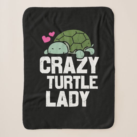 Turtle Lover | Crazy Turtle Lady シェルパブランケット (正面)