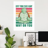 Turtle Lover EFF Kay Why Oh You ポスター (ホームオフィス)