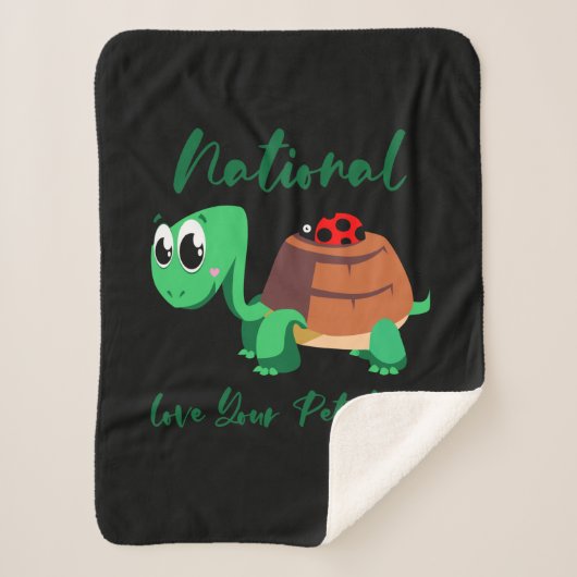 Turtle Lover | National Love Your Turtle シェルパブランケット (正面)
