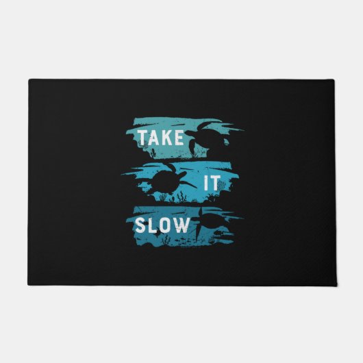 Turtle Lover | Take It Slow ドアマット (正面)