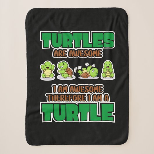 Turtle Lover | Turtles Are Awesome シェルパブランケット (正面)